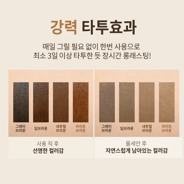 [1+1] 맥퀸뉴욕 삼지창 눈썹타투펜 픽싱 아이브로우 /눈썹펜슬 브로우펜 4컬러
