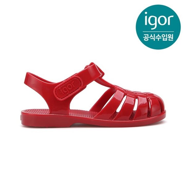 (신세계센텀점)[IGOR] 이고르 클라시카 젤리슈즈 글로스 레드 여아젤리슈즈 남아젤리슈즈 키즈여름샌들