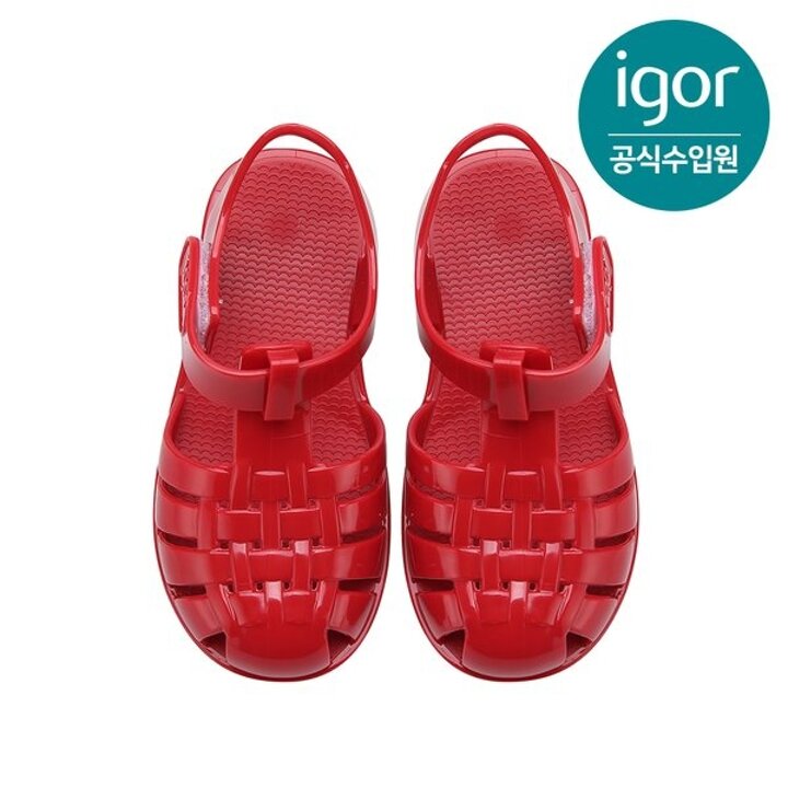 (신세계센텀점)[IGOR] 이고르 클라시카 젤리슈즈 글로스 레드 여아젤리슈즈 남아젤리슈즈 키즈여름샌들