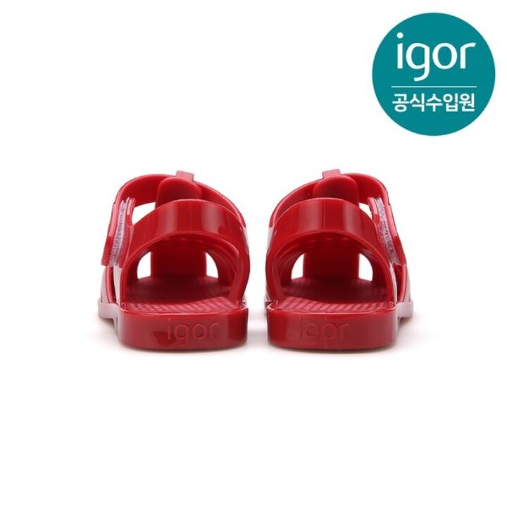 (신세계센텀점)[IGOR] 이고르 클라시카 젤리슈즈 글로스 레드 여아젤리슈즈 남아젤리슈즈 키즈여름샌들