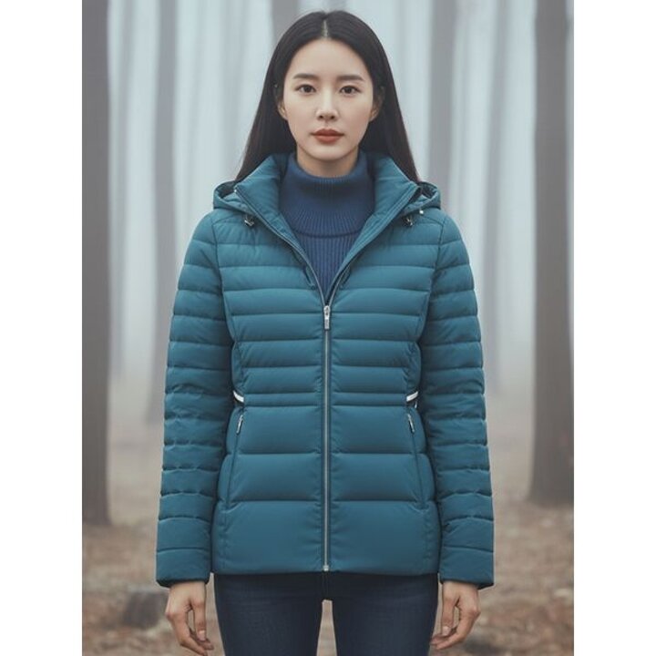 [하프클럽/올포유]여성 테이프 포인트 후드 덕다운 점퍼 AWDJM9461 904