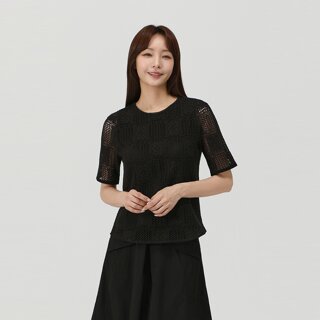 [PAT] 전판 레이스 티 블라우스_MK45301