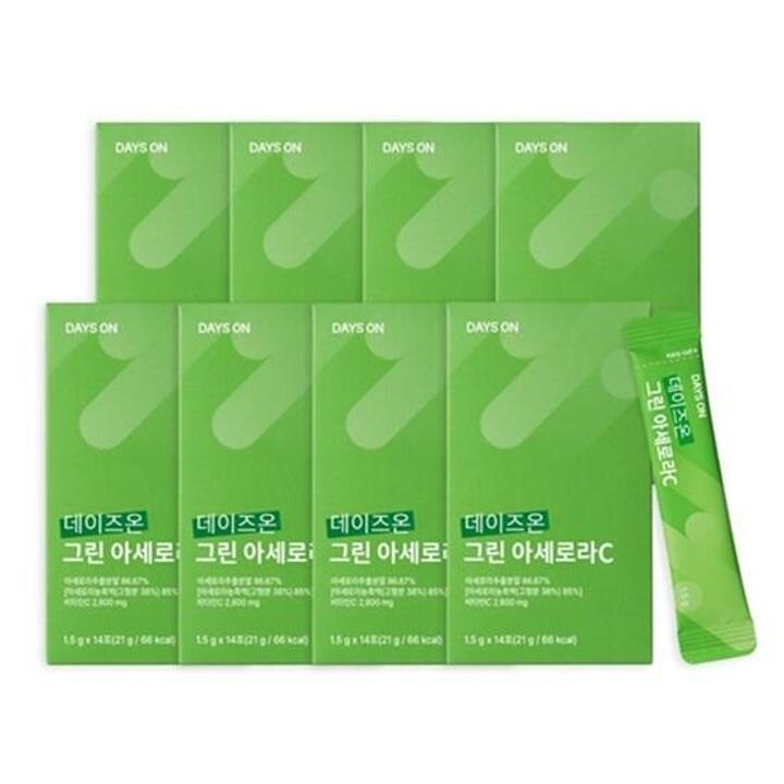 데이즈온 그린 아세로라C 8박스(1.5g x 14포 x 8박스)