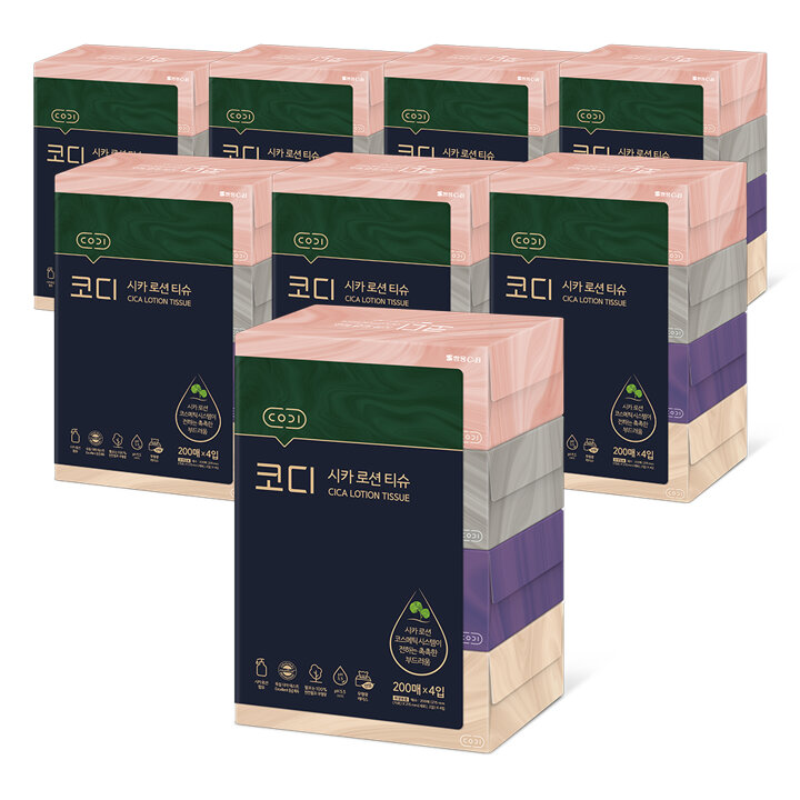 코디 시카 로션 티슈 200매*4입 8팩