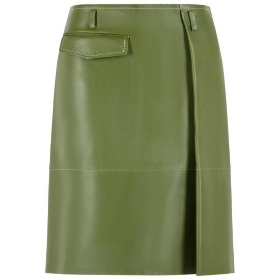 [해외배송] 26FW 마르니 미디 스커트 GOMX0845J0 ULA76900V78 Green