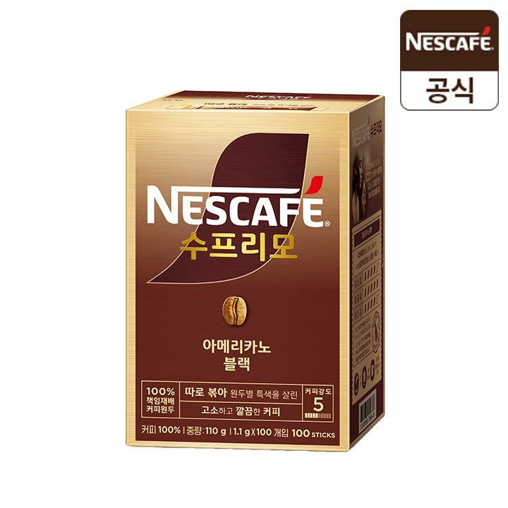 네스카페 수프리모 커피 아메리카노 블랙 스틱 100T