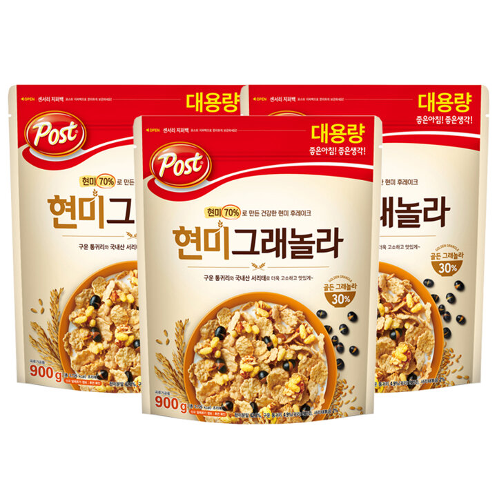 동서 포스트 현미그래놀라 900g x 3개