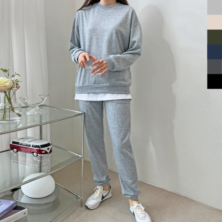 블레오 여성 봄 가을 긴팔 맨투맨 조거팬츠 트레이닝복 세트