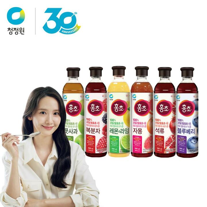 청정원 홍초 900ml 6종 3개 골라담기