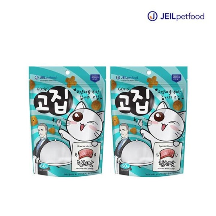 아트박스/제일사료 고집 고양이간식 참치 60g 2개