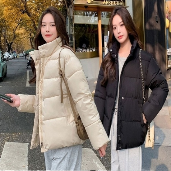 여자 무지 숏패딩 짧은 패딩 점퍼 목 올라오는 잠바20302287667501