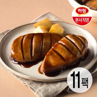 하림 칼집닭가슴살 간장찜닭맛 100g 11팩
