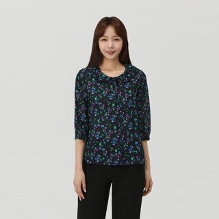 [PAT] 인견 빅카라 블라우스_1K42506
