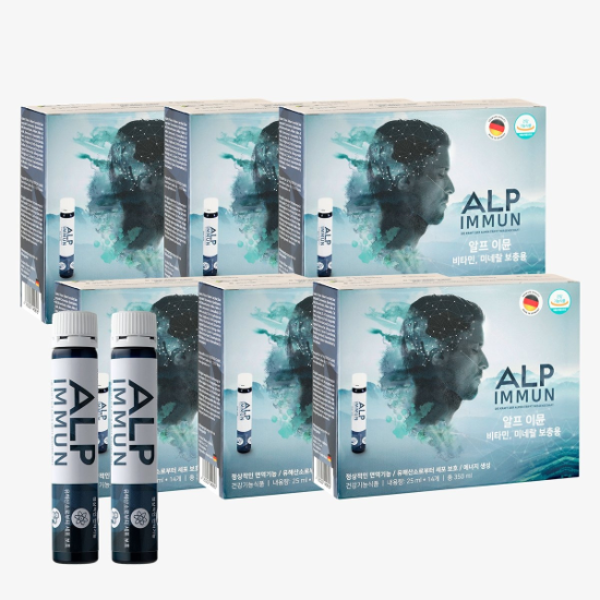 (신세계타임스퀘어점패션관)알프이뮨 25ml x 14입 x 6개(3달분)/ 독일 직수입 고농축 액상 종합비타민,아연, 엽산