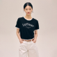 나이스클랍 배색 레터링 티셔츠 N252OWT548