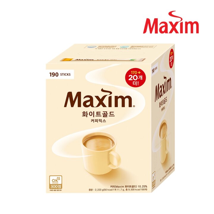 [맥심] 화이트골드 커피믹스 190T
