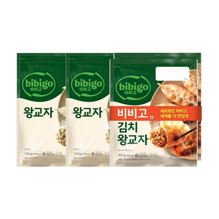 CJ제일제당 비비고 왕교자 1.05kg 2봉 + 인기만두7종*2봉(골라담기)