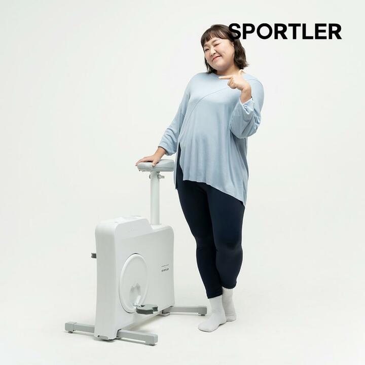 방송에서만] 스포틀러 원더바이크 이수지 접이식 실내자전거 (방송에서만 안장커버 증정)