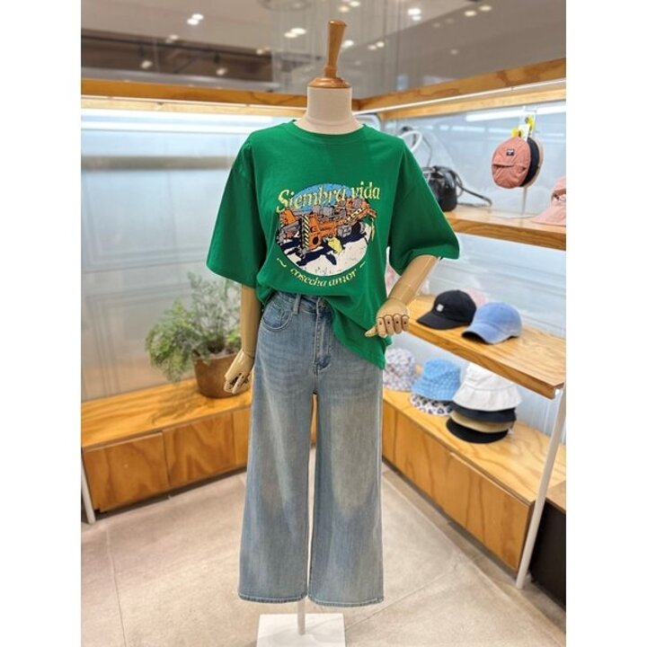 (신세계김해점)스티치장식 일자핏 데님팬츠(LC31E5DP523X)