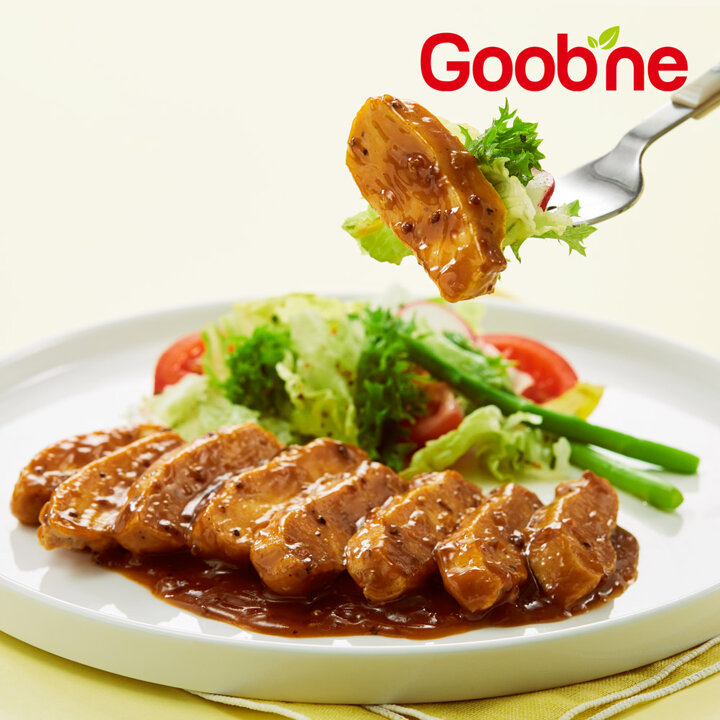 [굽네] 소스가 맛있는 닭가슴살 슬라이스 데미갈릭페퍼 120g*10팩 CE04