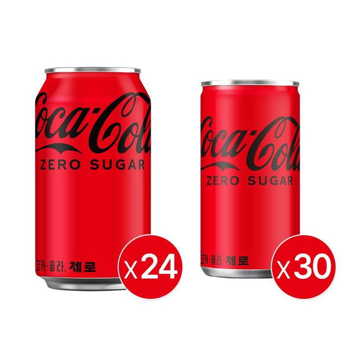 [본사직영] 코카콜라 제로 350ml CAN (24입) +  코크제로 190CAN X30
