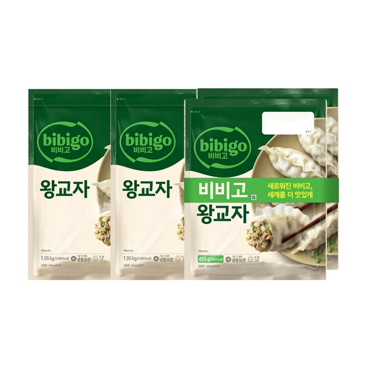 CJ제일제당 비비고 왕교자 1.05kg x2봉 + 왕교자 455g x2봉
