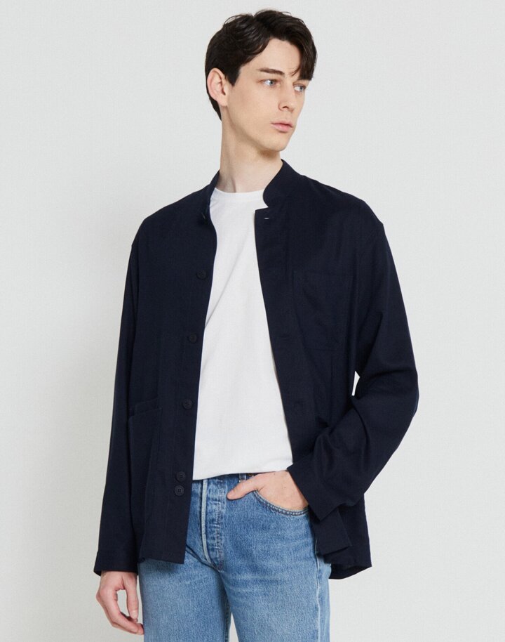 린넨 트리콜로르 957 셔켓 네이비 SE4SM22LS957SNY