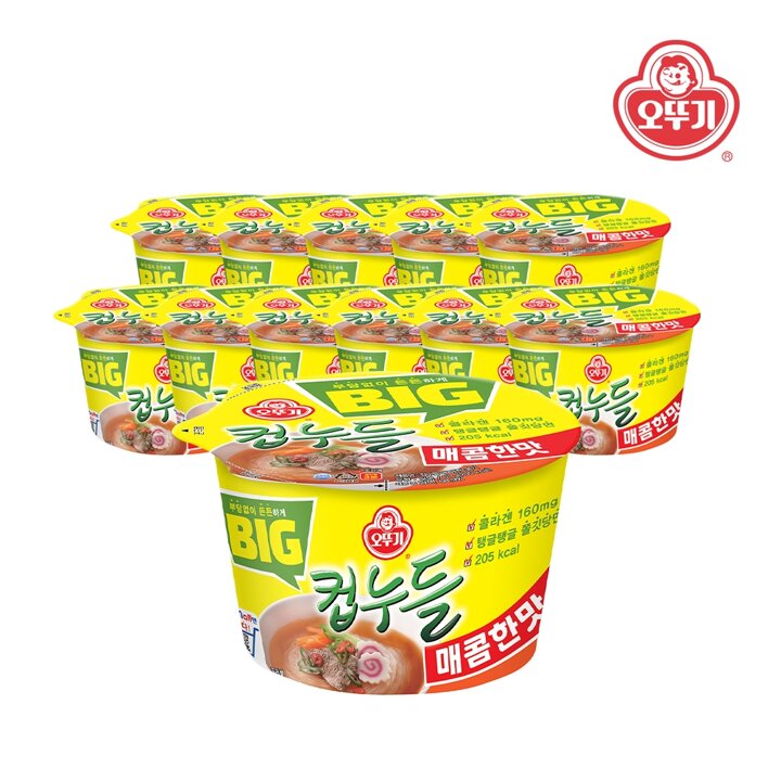 [오뚜기] 빅컵누들 매콤한맛 용기 61g x 12개(1박스)