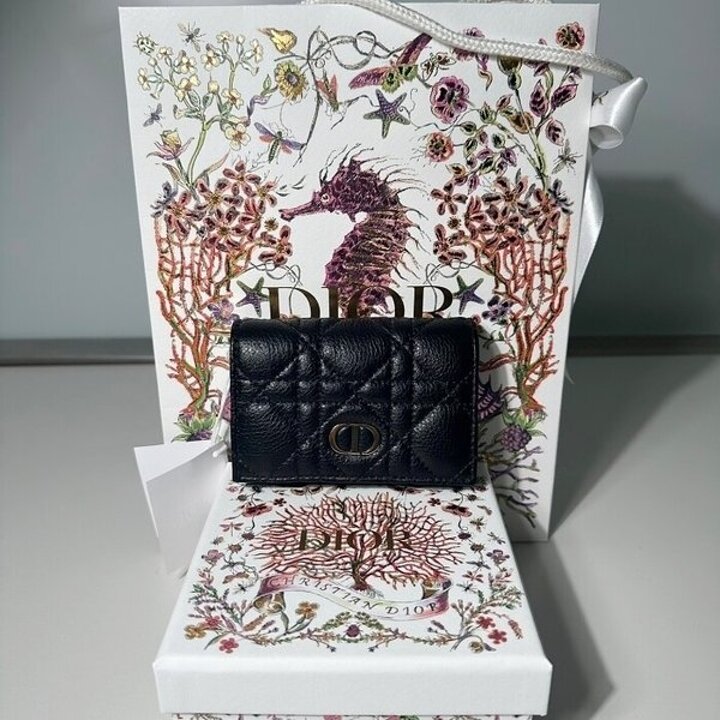 [명품] 크리스찬 디올 디올 DIOR CARO XS 지갑 블랙 S5132UW