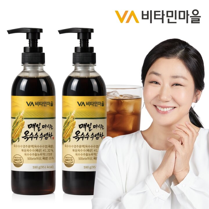 비타민마을 매일 마시는 옥수수수염차 원액 590g x 2병