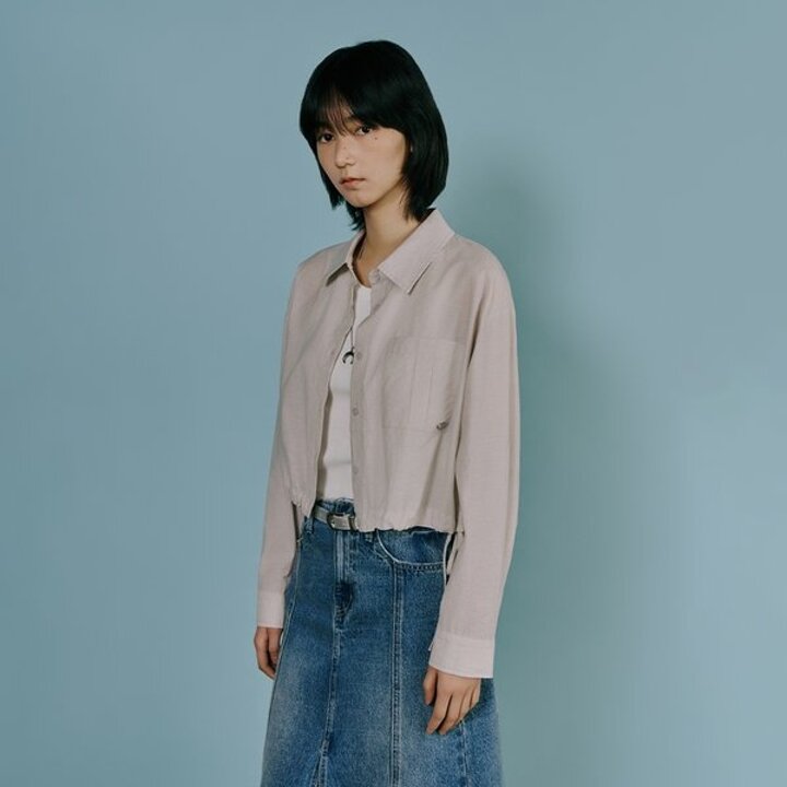 (광주신세계)빅포켓 크랍 스트링 셔츠 AS1WB260