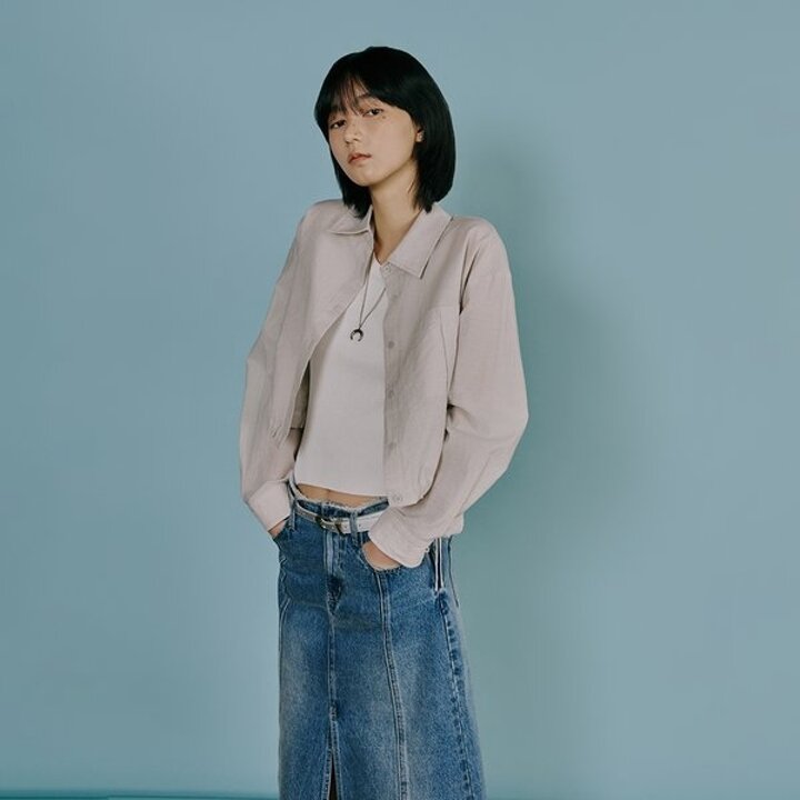 (광주신세계)빅포켓 크랍 스트링 셔츠 AS1WB260