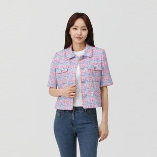 [PAT] 프리미엄 트위드 프린트 자켓_MK41201