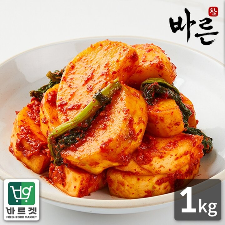 참바른김치 프리미엄 국내산 김치 석박지 1kg / 바른재료 바른위생 바르겟