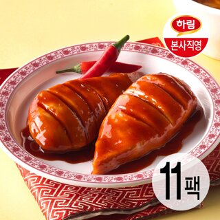하림 칼집닭가슴살 고추짬뽕맛 100g 11팩