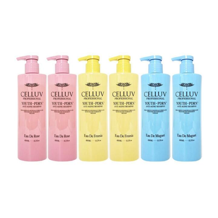 셀럽 프로페셔널 유스 PDRN 샴푸 450ml 6개 오드 뮤게 / 로즈 / 프리지아 향