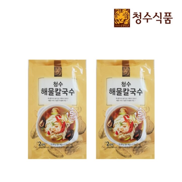 [청수식품] 해물 칼국수 220g 2개 (총 4인분)/무료배송