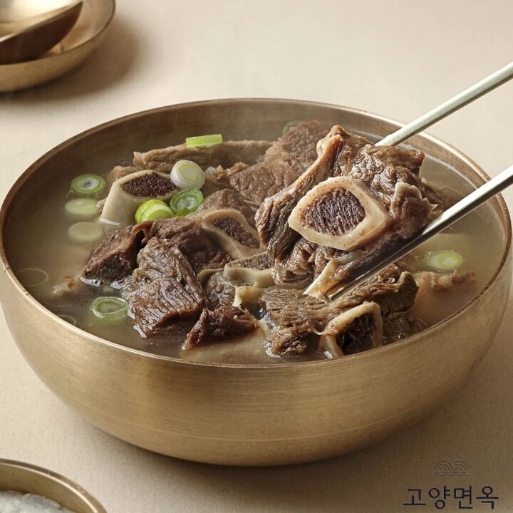 I[고양면옥] 대용량 고기폭탄 국내산 소갈비탕 1kg x 3팩