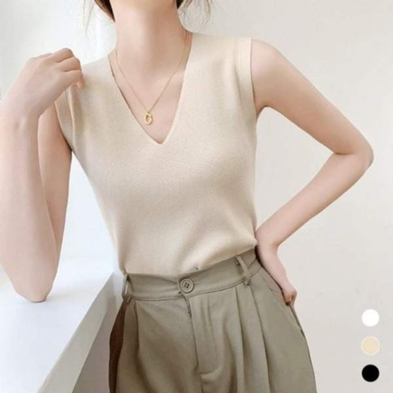 여름 출근룩 하객룩 브이넥 이너 모던 스프링 클래식 여름 출근룩