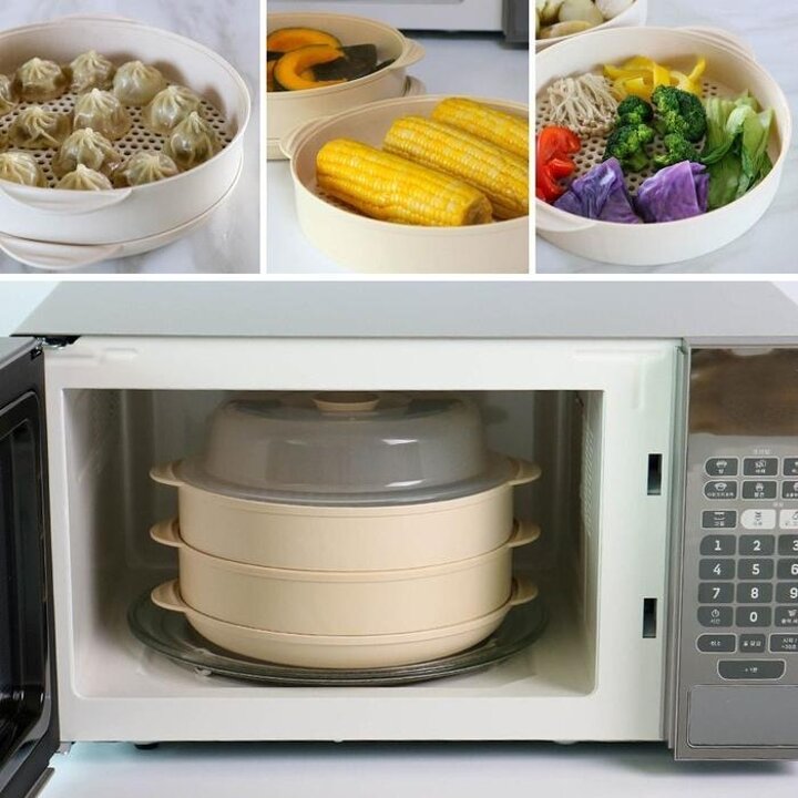 티본대형스고급팀찜기2단세트전자레인지스팀멀티찜기