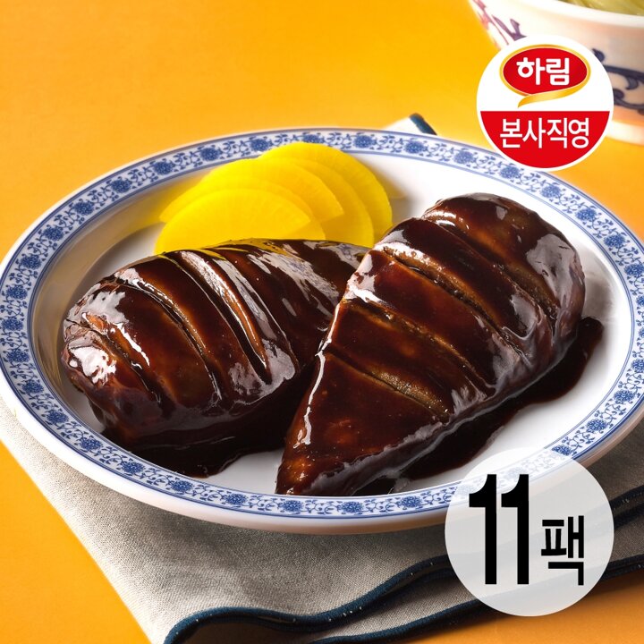 하림 칼집닭가슴살 사천짜장맛 100g 11팩