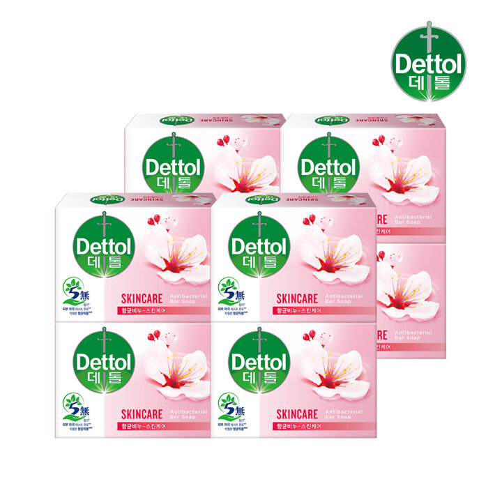 데톨 스킨케어 항균비누 100g x8개 손소독 항균비누 비누 Dettol