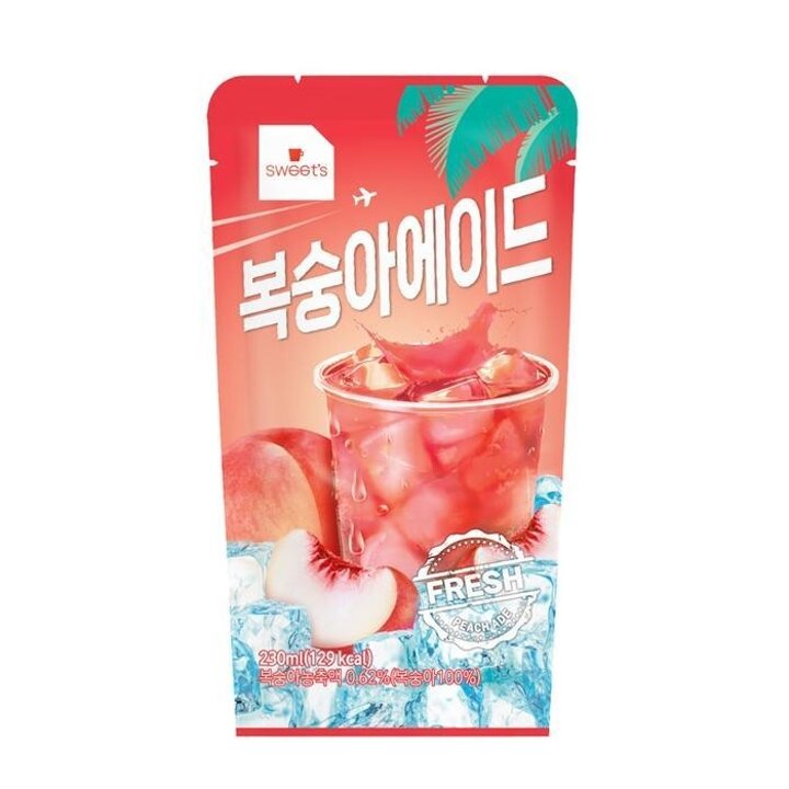 웰그린스위츠복숭아에이드230mlX10개편의점에이드