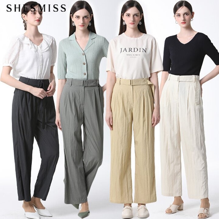 [쉬즈미스(SHESMISS)] 벨티드 투턱 팬츠 (택가격 178000원)