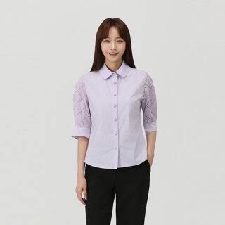 [PAT] 프리미엄 펀칭소매 블라우스_MK42501