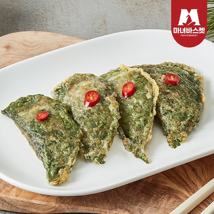 [마녀바스켓]향긋한 깻잎향 가득 사옹원 부침명장 깻잎전400g 2팩