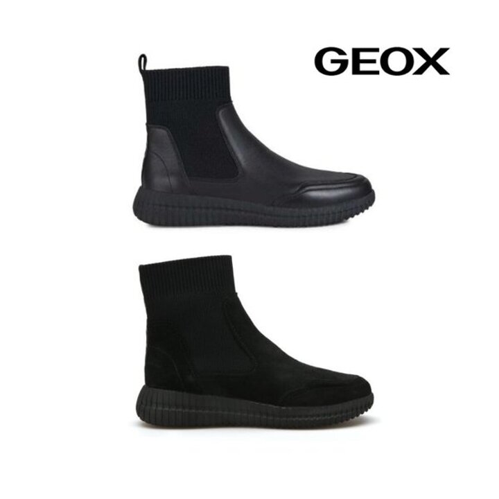 (신세계강남점)[GEOX]제옥스 여성 New 24F/W 컴포트 삭스 니트 앵클 부츠 누베 W1B4GAA0W11 블랙/W1B4GAA0W12