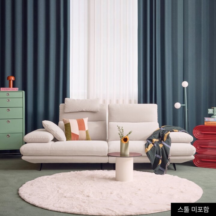 [헤드2개+상품권3만원]오아후 와이드 3인 스윙기능 리브 패브릭 소파