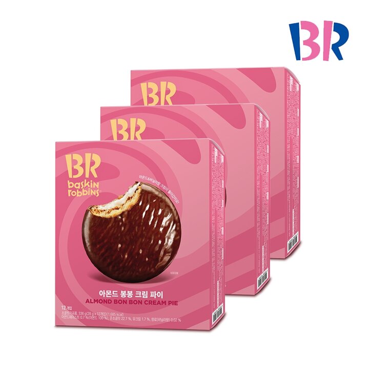 G[배스킨라빈스] 아몬드봉봉 크림 파이 28g x 3개(36개입)