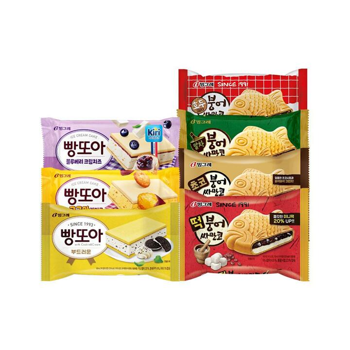 [G] 빙그레 붕어싸만코+빵또아 혼합 30개 아이스크림